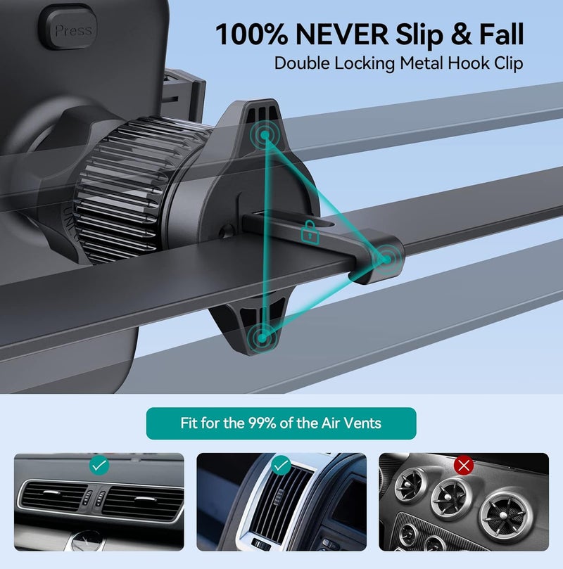 DOLYOFG Car Phone Holder Mount, [Military-Grade Suction & Super Sturdy Base] 3 in 1 Universal Phone Mount for Car Dashboard Windshield Air Vent Dash Pad Car Mount for iPhone Android Smartphone - Image 5